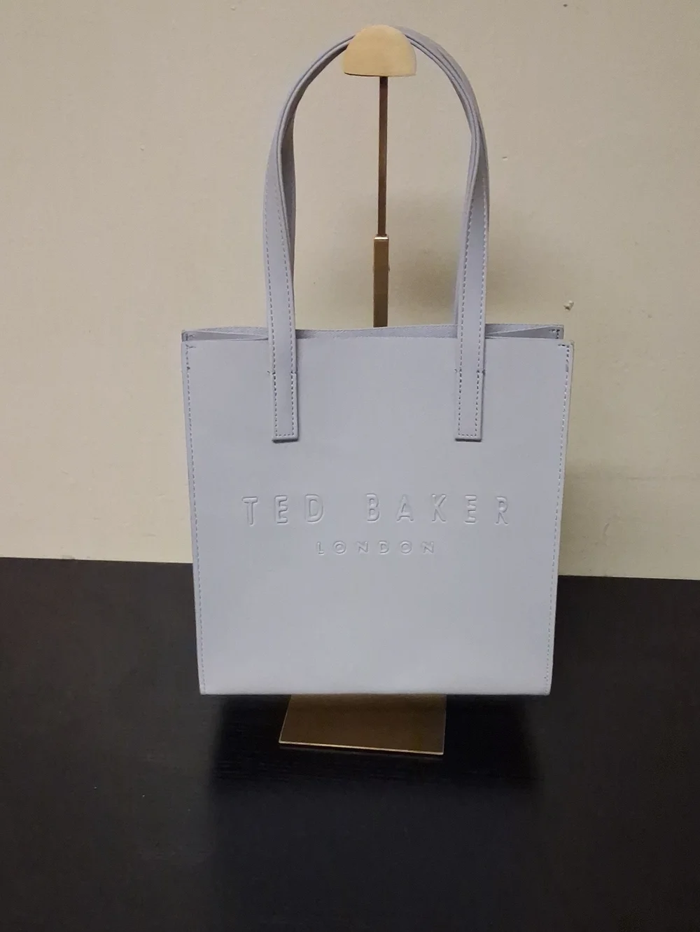 Ted Baker Light Gray Embossed Minil Logo Tote